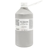2L Fusion Mineral Paint Lamp White, sealed container with label displaying product and color name.