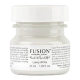 37ml Lamp White Fusion Mineral Paint jar with white label and clear lid.