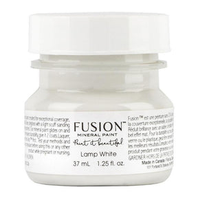37ml Lamp White Fusion Mineral Paint jar with white label and clear lid.