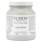 500mL Lamp White Fusion Mineral Paint jar with white label and black text.