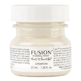 37mL jar of Fusion Mineral Paint in Limestone, an all-in-one acrylic with a modern matte finish.