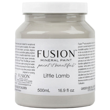 Little Lamb Fusion Mineral Paint 500mL jar with label, matte finish formula.