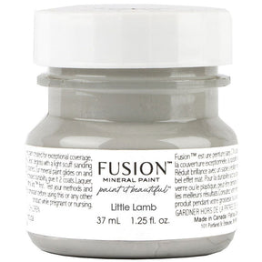 37 mL jar of Fusion Mineral Paint, color Little Lamb, matte finish.