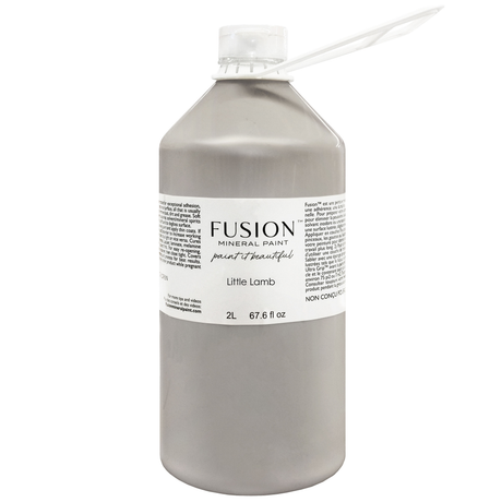2L Fusion Mineral Paint Little Lamb with gray label and white cap, suitable for kitchen cabinets.