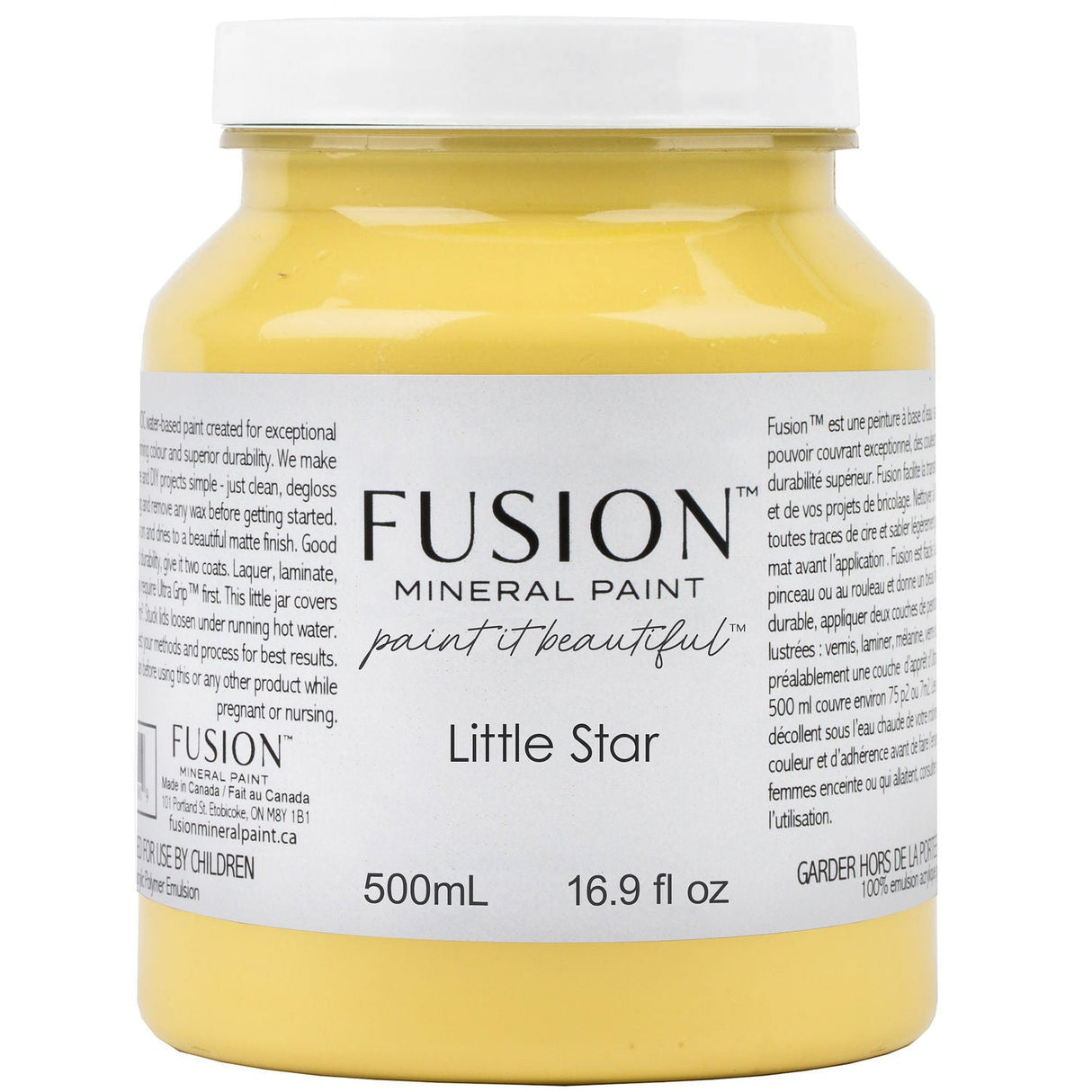500mL jar of Little Star Fusion Mineral Paint (Seasonal), matte acrylic, labeled with brand and color name.