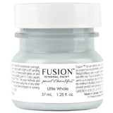 37 mL Little Whale Fusion Mineral Paint jar, lake blue color with labeled details visible.