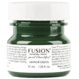 Fusion Mineral Paint 37 mL jar, Manor Green, deep green color with a white label.