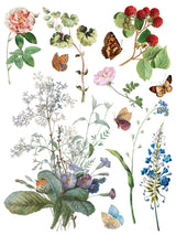 Marché des Fleurs Transfer by IOD, floral and berry motif inspired by French markets, Iron Orchid Designs.