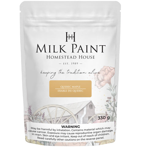 330g Fusion Mineral Paint Milk Paint Wood Stain bag in Québec Maple.