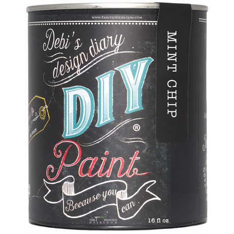 DIY Paint Co. Mint Chip DIY Paint, 16 fl oz, eco-friendly chalk and clay paint for furniture projects.