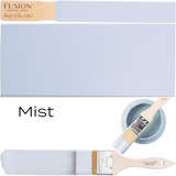 Mist Fusion Mineral Paint by Fusion Mineral Paint, a light grayish blue shade with a matte finish.