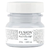 Mist Fusion Mineral Paint, 37 mL bottle; periwinkle matte paint, gray cap, white label. Brand: Fusion Mineral Paint.