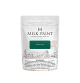 Montclair Milk Paint by Homestead House 50g pouch with farm design and health warning on white label.