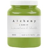 500ml jar of Moss Alchemy Paint by Fusion Mineral Paint, chalk-style blend with limestone and chalk.