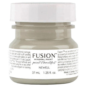 Fusion Mineral Paint 37 mL jar in Newell (sage green) with a white lid and label.