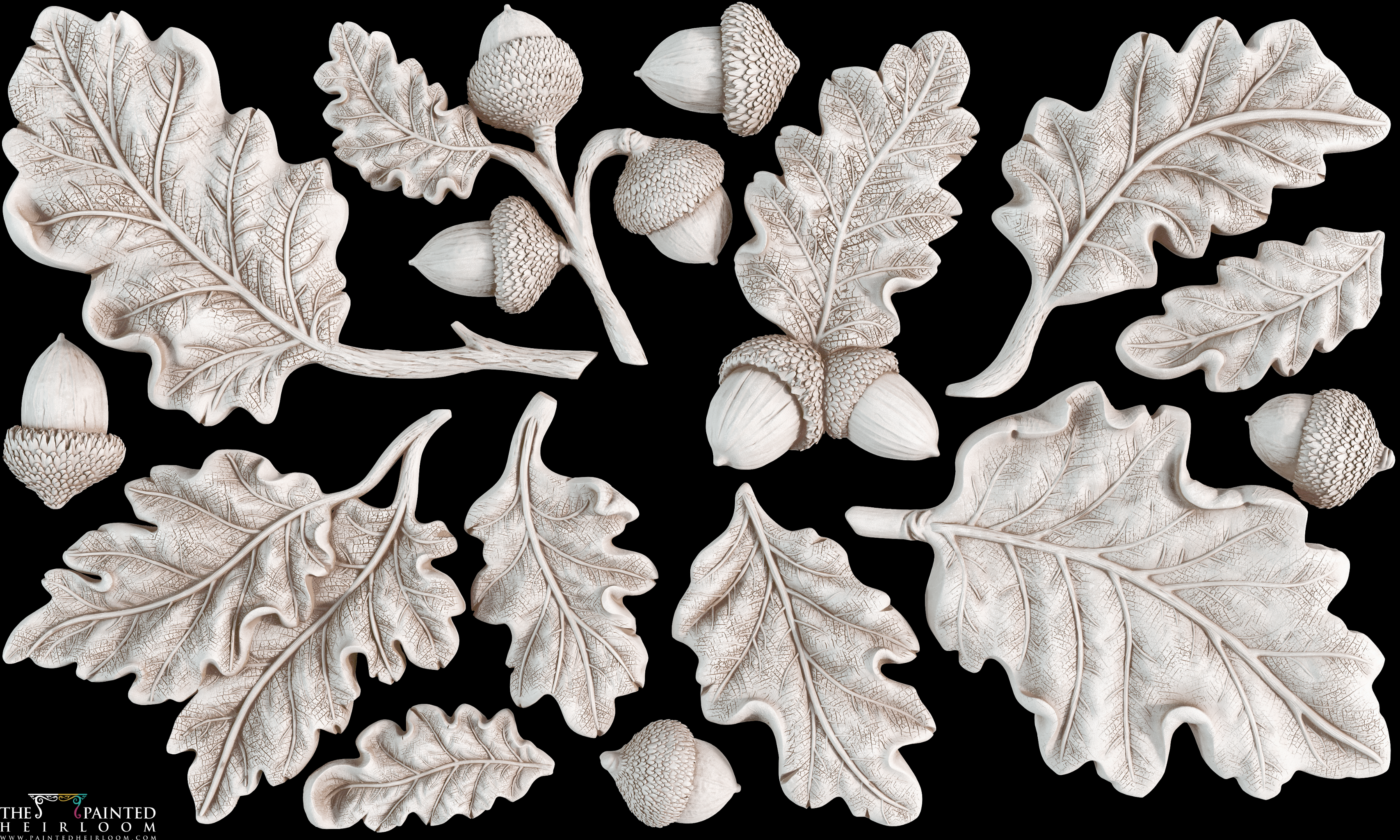 Oak Leaves & Acorns Mould by IOD - Iron Orchid Designs @ The Painted Heirloom