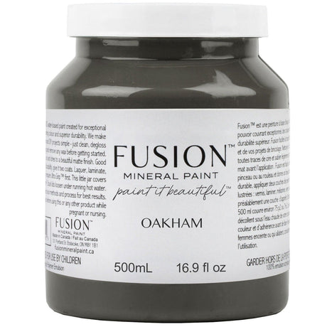 500mL Oakham Fusion Mineral Paint jar with matte finish and English-French labels.