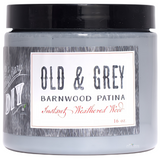 16 oz. jar of DIY Paint Co. Old & Grey Barnwood Liquid Patina.