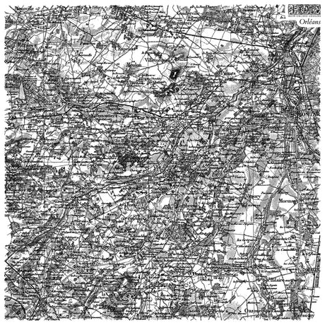 Orléans Stamp by IOD featuring an antique French map design from Iron Orchid Designs.
