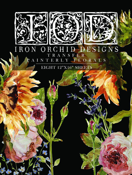 Painterly Florals Decor Transfer Set by IOD - Iron Orchid Designs @ Painted Heirloom