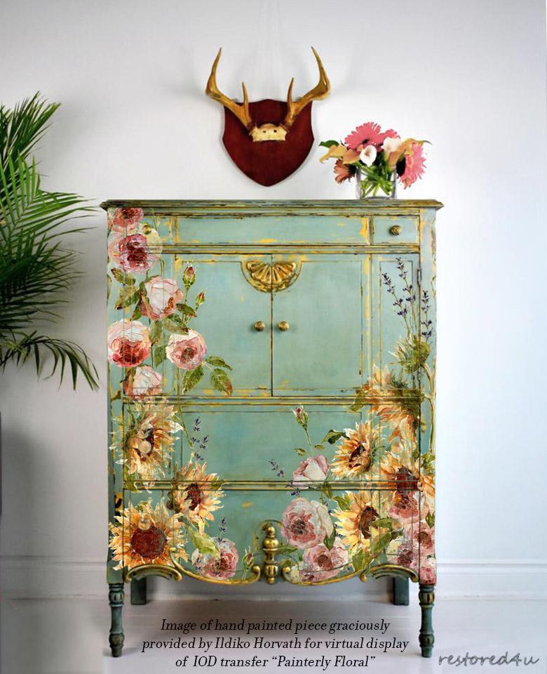 Painterly Florals Decor Transfer Set by IOD - Iron Orchid Designs @ Painted Heirloom