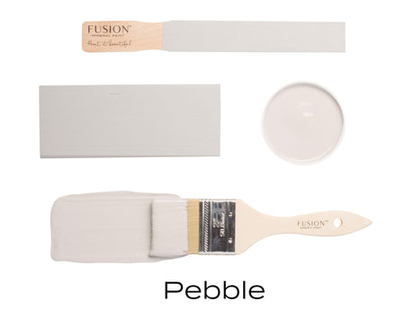 Fusion Pebble Fusion Mineral Paint in soft, cool neutral gray with a matte finish.