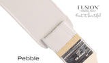 Brush applying Pebble Fusion Mineral Paint, an all-in-one acrylic by Fusion Mineral Paint.