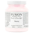 500ml jar of Fusion Mineral Paint in Peony, with a white label and black text.