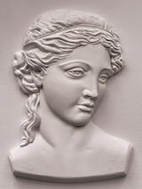 Bust with wavy hair crafted using I.O.D. Persephone Mould by Iron Orchid Designs.