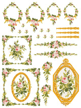 Petite Fleur Pink Paint Inlay (Limited Release) by IOD - Iron Orchid Designs @ The Painted Heirloom