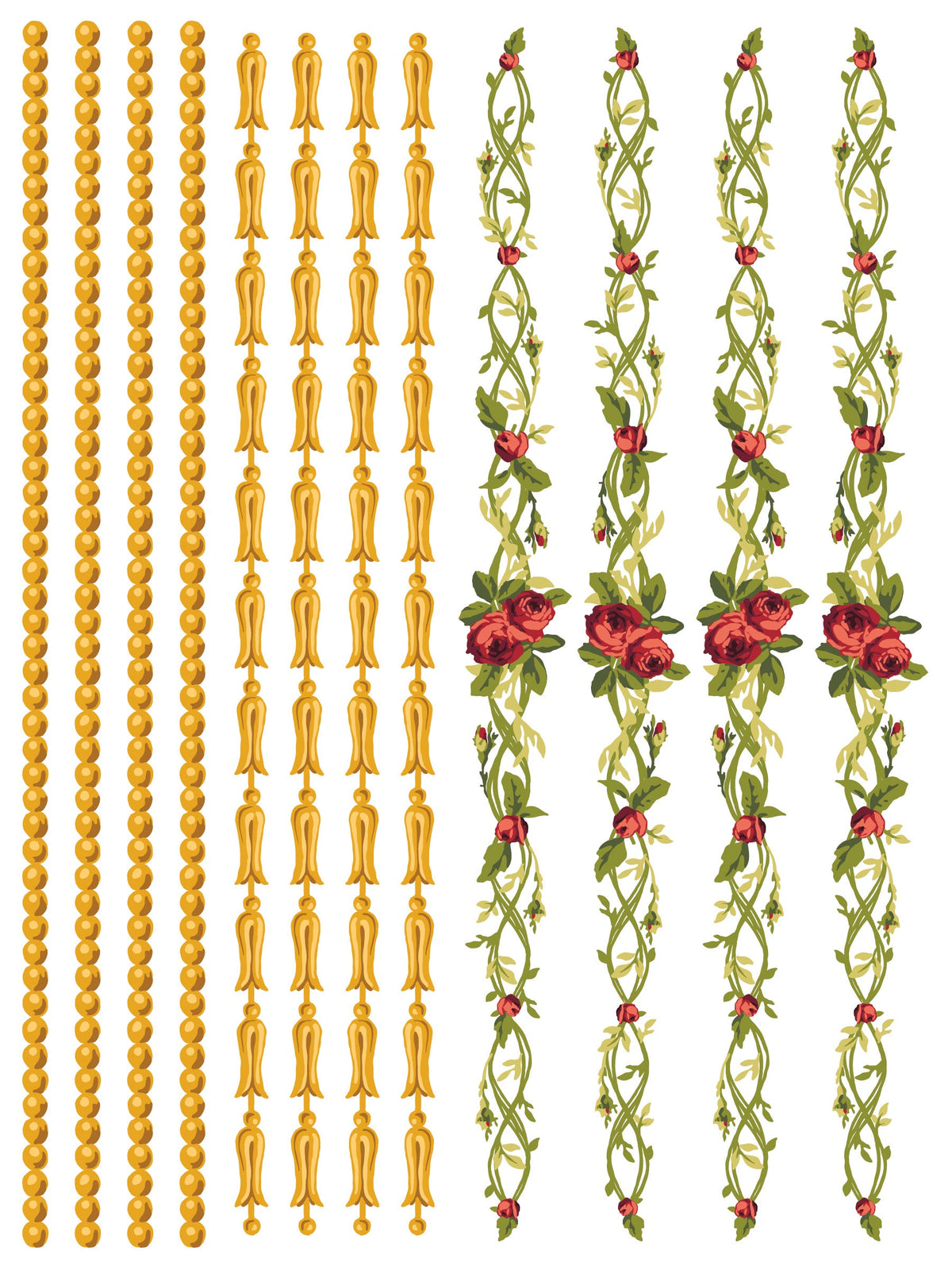 Petite Fleur Red Paint Inlay by I.O.D., limited release, for decorative accents or mixed media crafts.