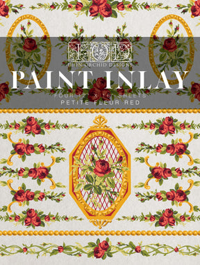 Petite Fleur Red Paint Inlay (Limited Release) by IOD - Iron Orchid Designs-The Painted Heirloom