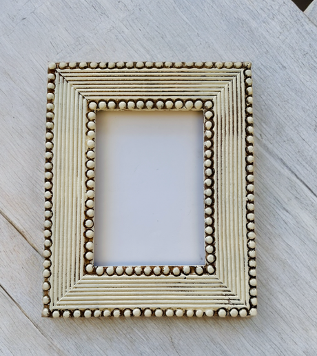 Gold rectangular frame on wood, suitable for Plaster DIY Cottage Color by DIY Paint Co.