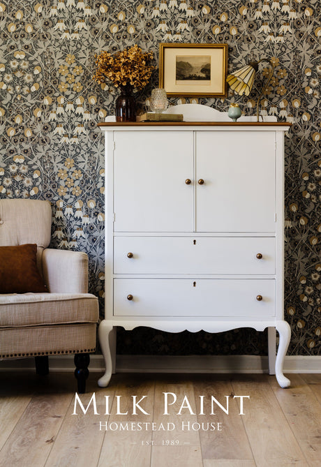 Porcelain Milk Paint by Homestead House, established 1989, product packaging with brand and color name visible.