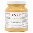 Prairie Sunset Fusion Mineral Paint, 500 mL jar, matte finish with English and French labeling.