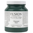 Fusion Mineral Paint Pressed Fern, 500mL jar with white label containing rich dark green paint.