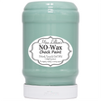 Miss Lillian’s Pretty ‘n’ Chic No-Wax Chock Paint in light teal container.