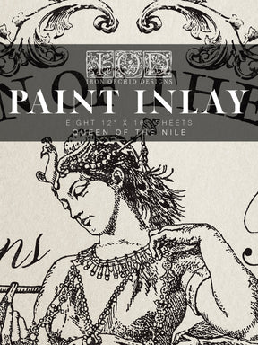 Queen of the Nile Paint Inlay by IOD showing a crowned woman with jewelry.
