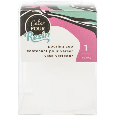 Notions Resin Pouring Cup, reusable silicone, 1-pack, in colorful Color Pour Resin packaging.