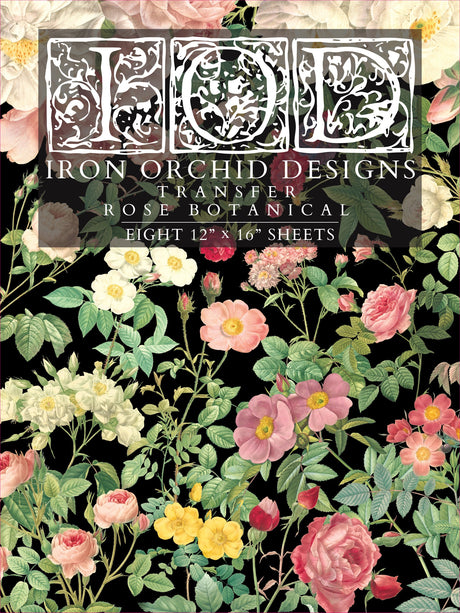 Rose Botanical Transfer by IOD - Iron Orchid Designs @ The Painted Heirloom