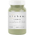 Fusion Mineral Paint Rosemary Alchemy, chalk-style green paint with limestone, chalk, and rosemary for furniture.