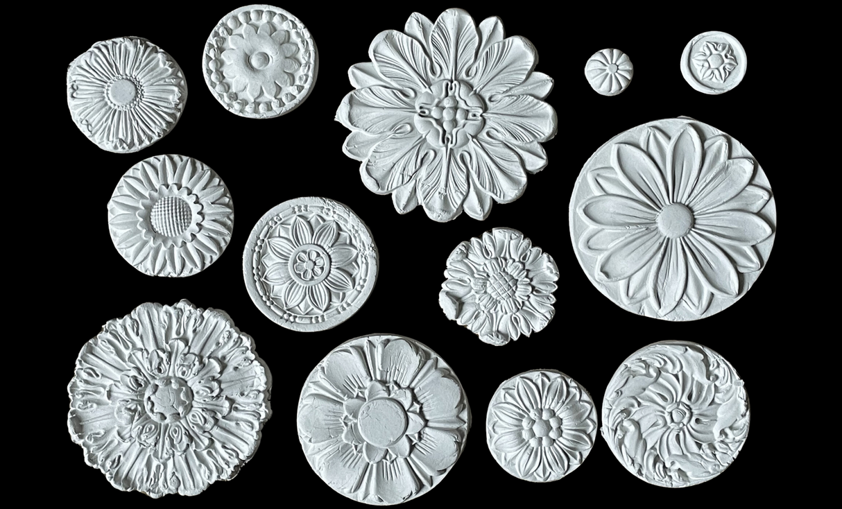 Rosettes Mould by IOD - Iron Orchid Designs @ The Painted Heirloom