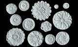 Rosettes Mould by IOD - Iron Orchid Designs @ The Painted Heirloom