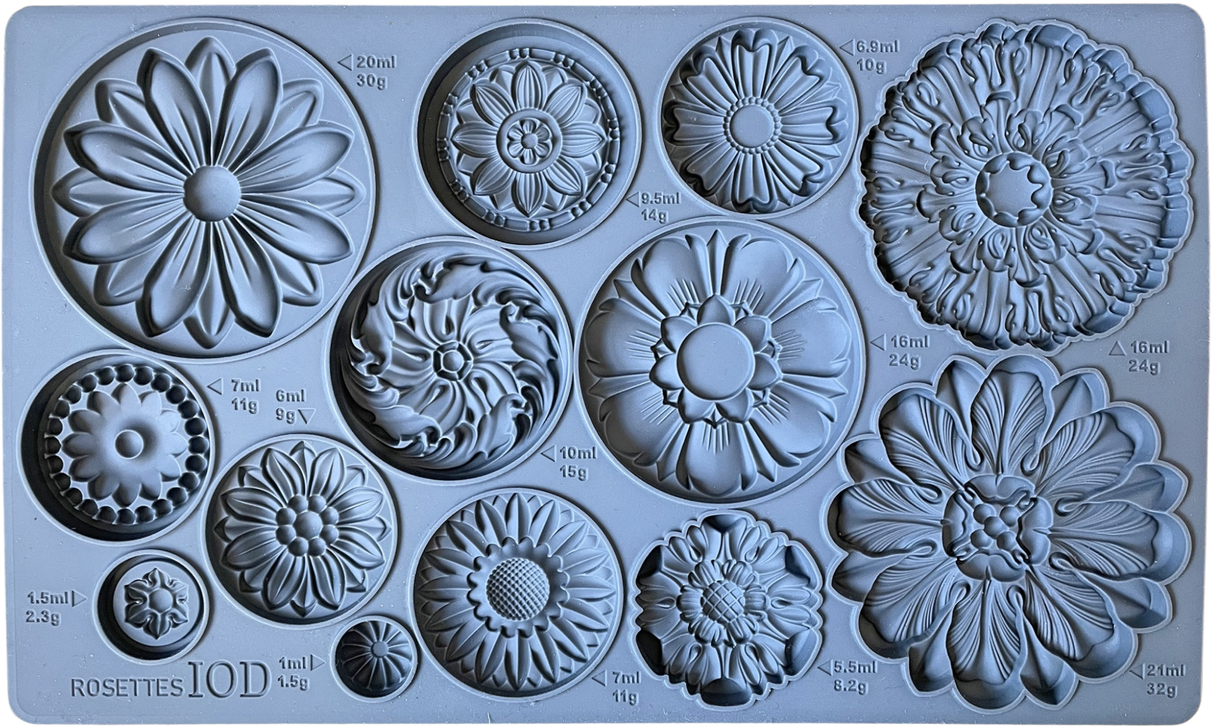 IOD Rosettes Decor Mould by IOD - Iron Orchid Designs @ Painted Heirloom