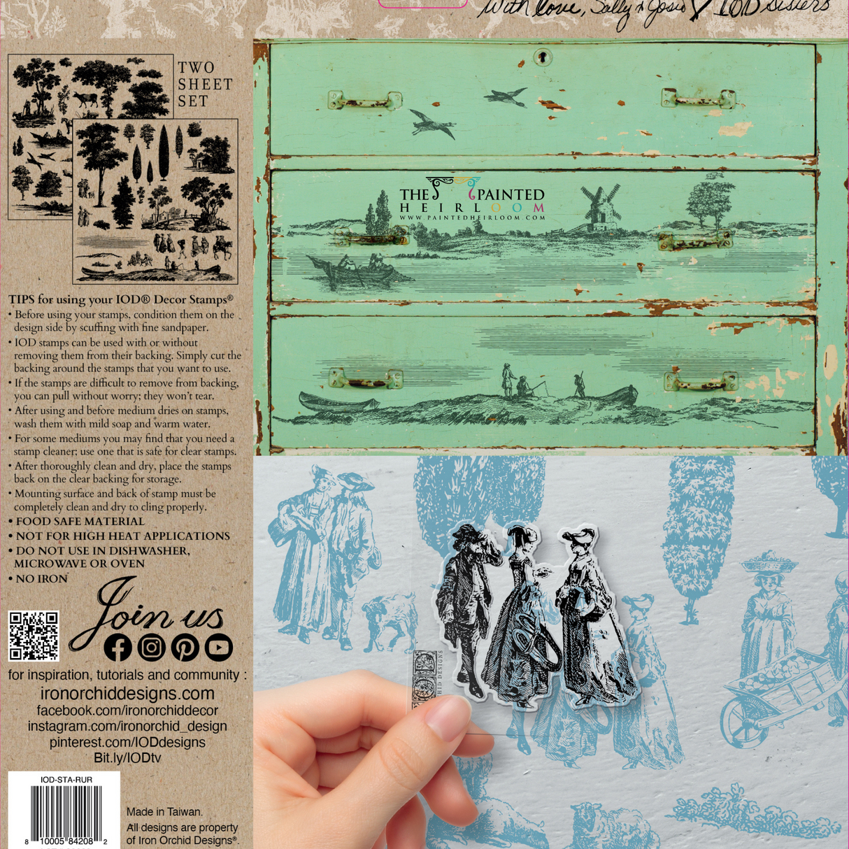 I.O.D. Rural Scenes Stamp by IOD - Iron Orchid Designs Summer 2023 @ The Painted Heirloom