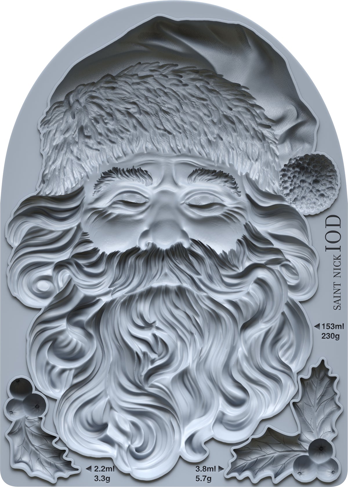 Saint Nick Mould (2025 Limited Release) by I.O.D., featuring Santa’s face with holly accents.