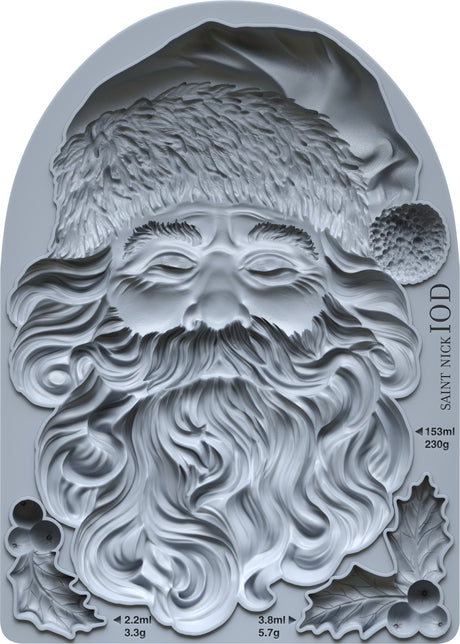 Saint Nick Mould (2025 Limited Release) by I.O.D., featuring Santa’s face with holly accents.