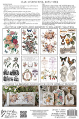 Saint Ouen Transfer by IOD with floral designs, project ideas, and instructions included.