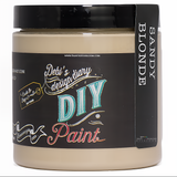 Sandy Blonde DIY Paint by DIY Paint Co. in a jar with black label and colorful text on the front.