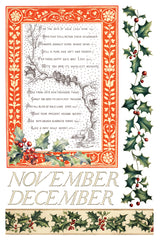 I.O.D. Santa’s Hollow Transfer (2025 Limited Release) with holly, berries, ornate borders, and November poem.